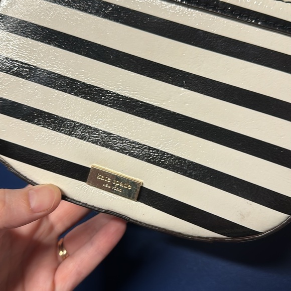 Kate Spade Chelsea Park Stripe Jade Crossbody Bag AS IS - Picture 6 of 13